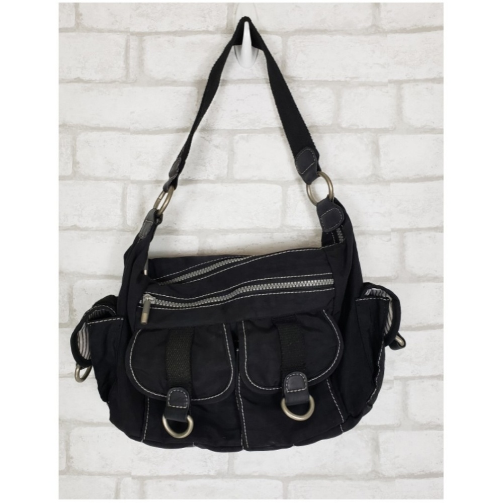 Travelon Black Shoulder Nylon Washable Travel Bag